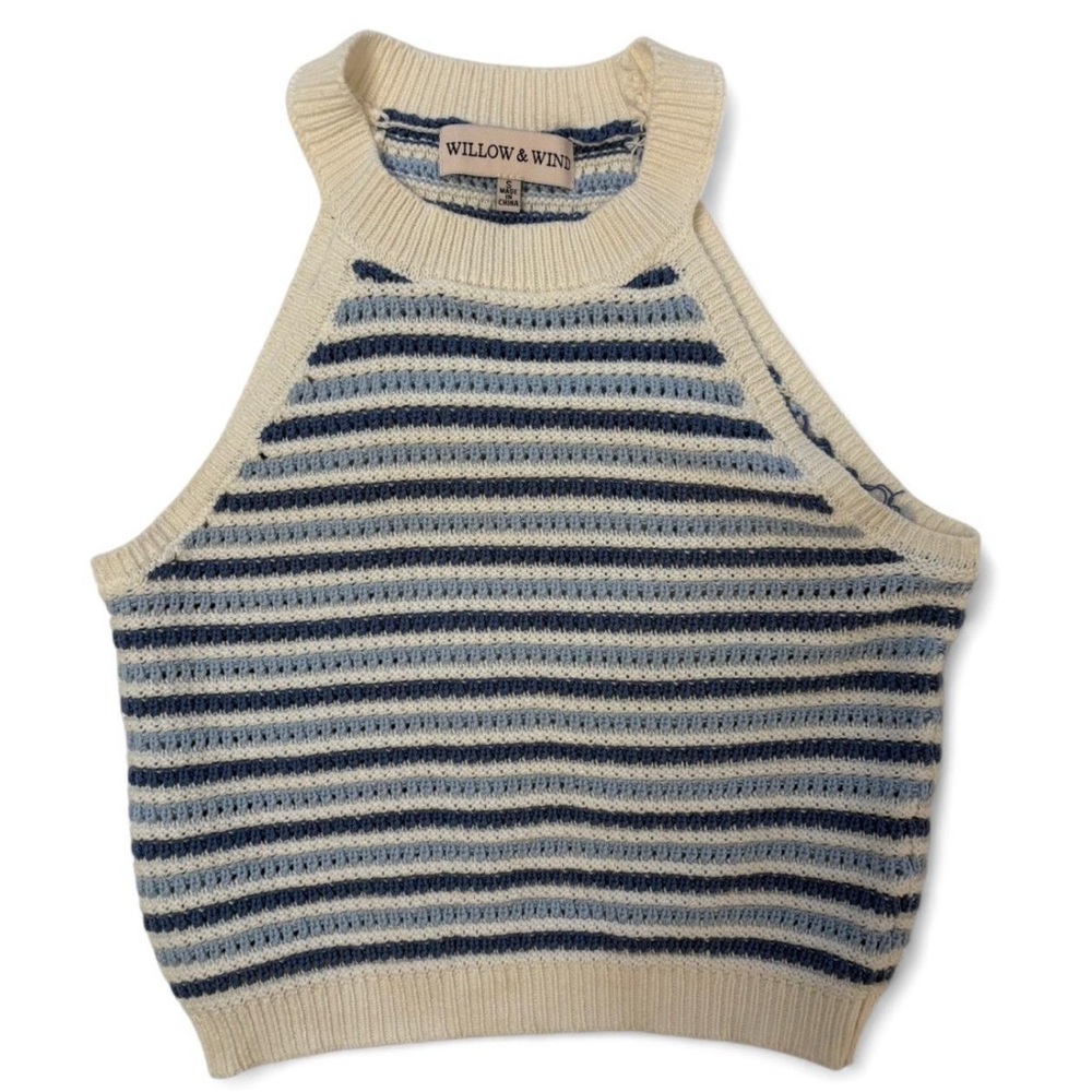 Willow & Wind Striped Knit Tank Top